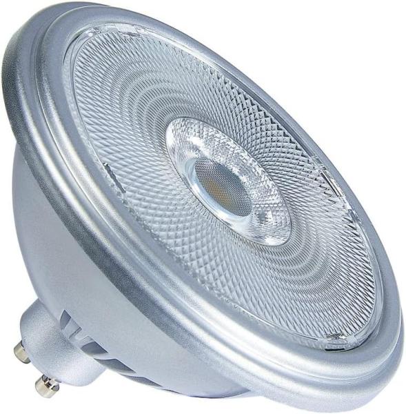 SLV QPAR111 GU10, LED Leuchtmittel silber 12,5W 3000K CRI90 30° - LED Lampen Sockel GU10