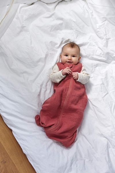 LÄSSIG Baby Sommerschlafsack ohne Ärmel Muslin Baumwolle GOTS zertifiziert unisex/Muslin Sleeping Bag anthracite, Größe 86/92 13-18 Monate Bild 4