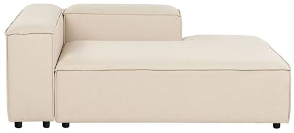 Chaiselongue Stoff beige linksseitig ARDAL