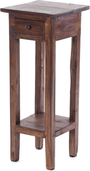 DESIGN DELIGHTS Telefontisch VINTAGE TELEFONTISCH NAPOLEON 75x30cm, braun, Altholz, Beistelltisch