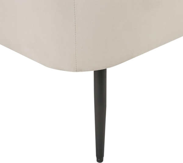 Chaiselongue Samtstoff weiß orange linksseitig ARCEY Bild 8