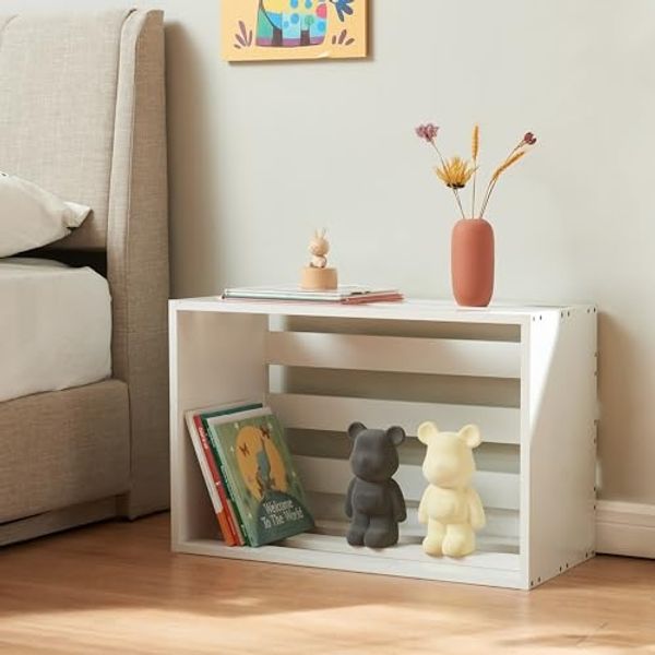 Beistelltisch Rønde 43x64x33 cm Weiß [en. casa]