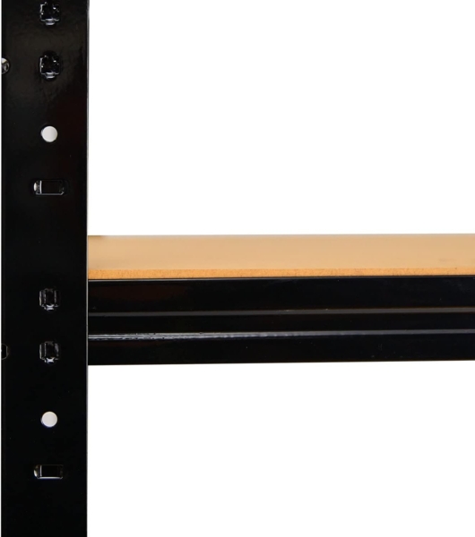shelfplaza BLACK 180x60x23 cm Schwerlastregal in schwarz mit 6 Böden und 145 kg Traglast pro Boden Bild 4