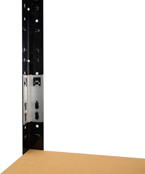 shelfplaza BLACK 180x60x23 cm Schwerlastregal in schwarz mit 6 Böden und 145 kg Traglast pro Boden Bild 5