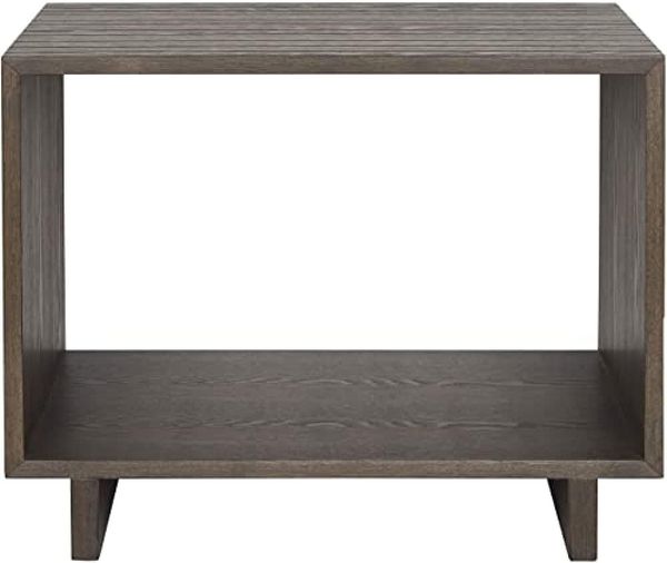 SAFAVIEH Modern Wooden Accent Table, in Dark Brown, 60 X 40 X 50