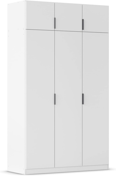 Rauch Möbel Lagoa, Kleiderschrank, Garderobe für Schlafzimmer, Kinderzimmer, Jugendzimmer 6-türig, Farbe Weiß, Breite 136