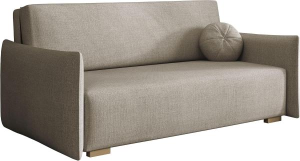 Sofa Viva Glov IV mit Schlaffunktion, 3 Sitzer Schlafsofa mit Bettkasten (Farbe: Soul 03)