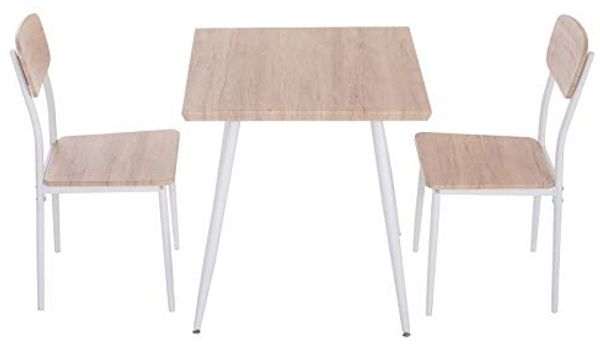 HOMCOM Sitzgruppe Esstischgruppe als 3-teiliges Set