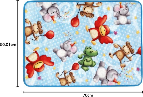 Kinderteppich 'Lovely Kids' Tierfreunde beim Spielen 50x70 cm Bild 2