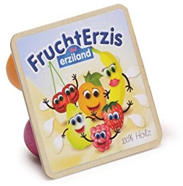Erzi FruchtErzis, Spielzeug-Fruchtjoghurt, Holz-Fruchtjoghurt, Kaufladenzubehör, 1 Stück