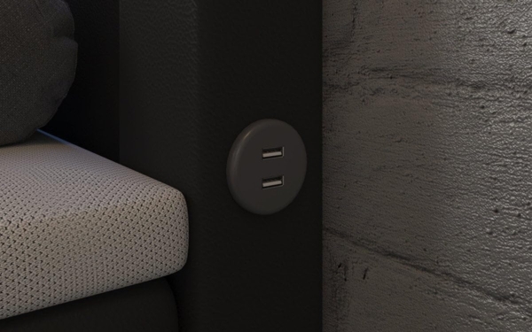 Boxspringbett Reposito mit LED, USB und Stauraum 180x200 Schwarz H2 (bis 70kg) Bild 4