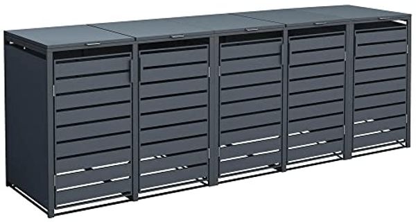 Westmann Metall Mülltonnenbox 5er Kubus | 5x 240 L