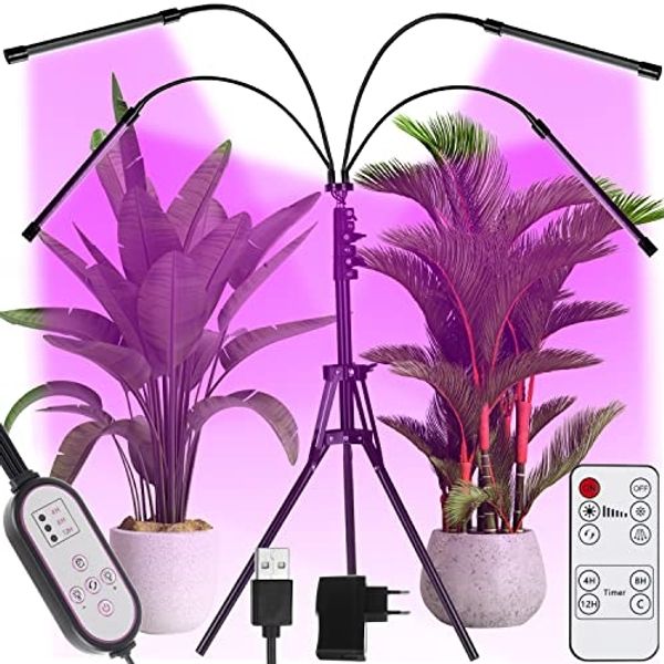 Gardlov Pflanzenlampe Lampe Pflanzenwachstum LED, beleuchtet, LED fest integriert, individuell, flexible Arme, Zeitsteuerung und Lichtwechsel
