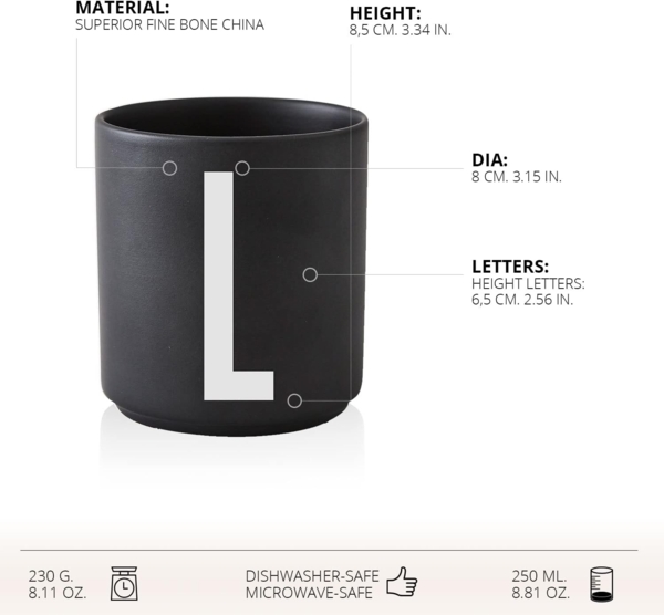 Design Letters Tasse Schwarz L 10204000L Bild 2
