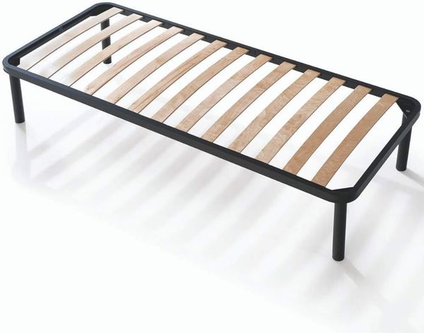 EVERGREENWEB - Orthopädisches Bett Lattenrost 80x195 hoch 35cm Leisten Extra Komfort aus Buche Holz Verstärkt mit 4 Füße Abnehmbar Rahmen aus Stahl Bettgestell für alle Betten und Matratzen Einzelbett