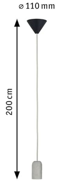 Paulmann No. 50388 Pendelleuchte Neordic Jano E27 max. 20W Grau Beton Bild 2