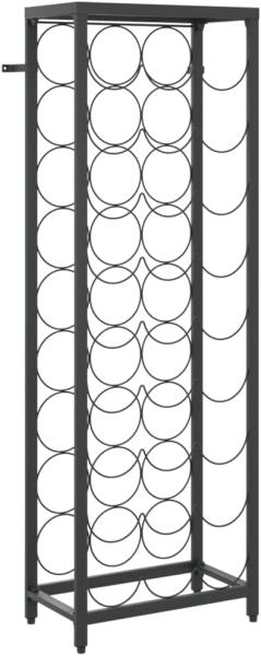 vidaXL Weinregal für 27 Flaschen Schwarz 34x18x100 cm Schmiedeeisen 358365