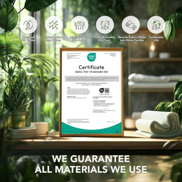 Deconovo Verdunkelungsvorhang Ösen Gardinen Schlafzimmer Ösenvorhang Blickdicht Kälteschutz, 260x140 cm(HöhexBreite), Hellgrau, 2er Set Bild 3