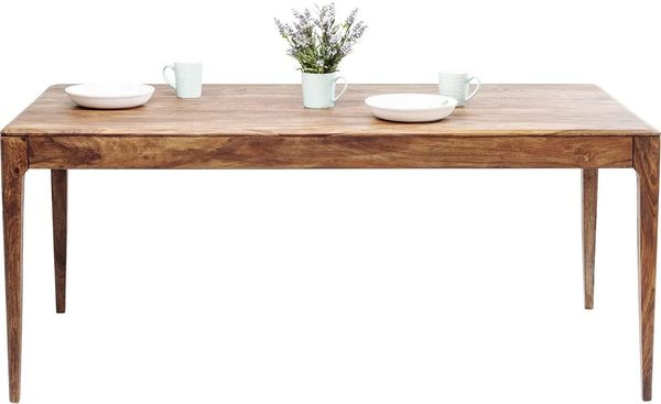 Kare Design Brooklyn Nature Tisch, 200x100 cm, eleganter Massivholztisch aus Sheesham, großer Esstisch, großer Schreibtisch, (H/B/T) 76 x 200 x 100 cm