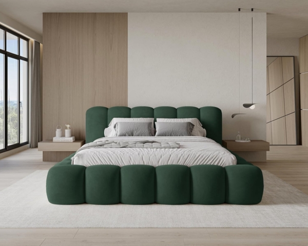 Chilly Möbel Polsterbett Stone Samt Stoff 180x200 cm mit Stauraum Velluto 27