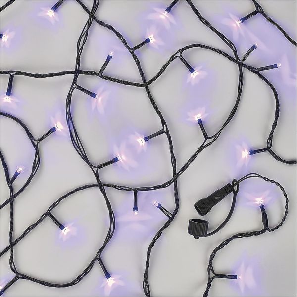 EMOS Connect System 10m Lichterkette Standard, Weihnachtslichterkette mit 100 LEDs, Erweiterungskomponent C (ohne Verbindungskabel und Adapter), IP44 für Innen und Außen, violett