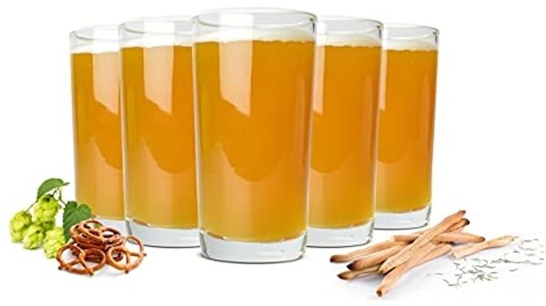 6 Cocktailgläser mit weißem Rand 550ml Longdrinkgläser Saftgläser Trinkgläser