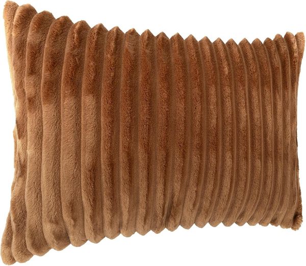 Kisska Dekokissen Kissenhülle LILLI BIG CORD Velour Zierkissen Ambiente Dekorieren, Kissenüberzug ohne Füllung BIG-Cord UNI 50x30 cm Einfarbig Fuchsrot
