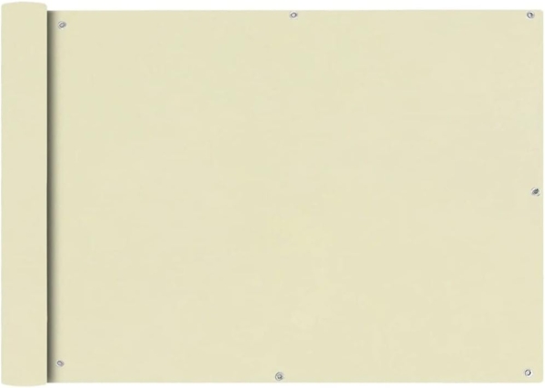 vidaXL Balkonsichtschutz Oxfordgewebe 75x400 cm Creme 42336