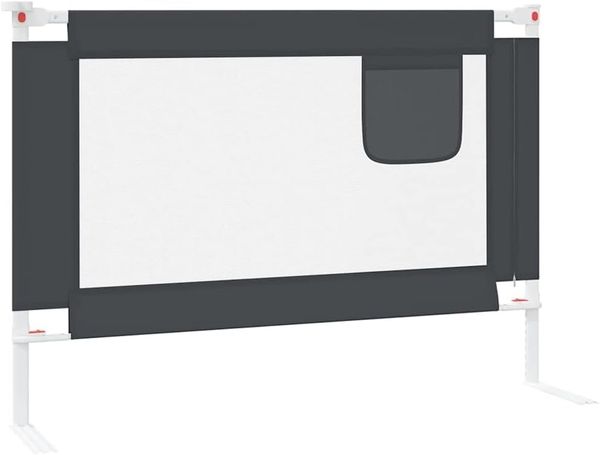 Kleinkind-Bettschutzgitter Dunkelgrau 90x25 cm Stoff Bild 6