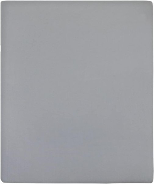vidaXL Spannbettlaken 2 Stk. Jersey Grau 160x200 cm Baumwolle 136207