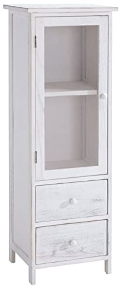CARO-Möbel Vitrine ETANIA Vitrine Vitrinenschrank Standregal Kommode Schrank Anrichte Vintage Sh