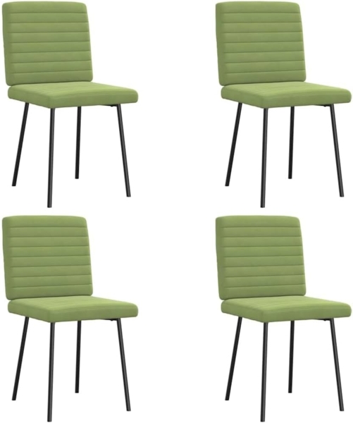 vidaXL Esszimmerstühle 4 Stk. Hellgrün Samt 3315259