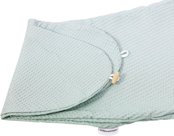 HOBEA-Germany Stillkissen XXL Lagerungskissen Schwangerschaftskissen Seitenschläferkissen groß (Waffelmuster graublau, Bezug für Stillkissen)