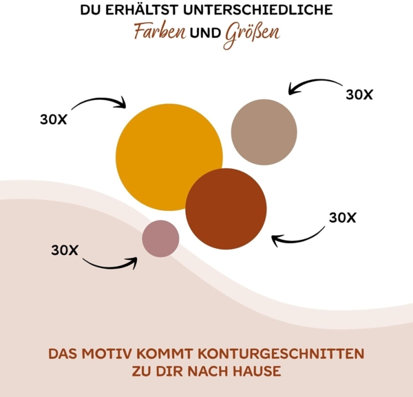 yabaduu Kreise Set 120 Stück Punkte Wandtattoo Kinderzimmer Schlafzimmer Babyzimmer Aufkleber Folie Deko Selbstklebend für Junge Mädchen Pastell Y068 (Y068-8 Erdtöne) Bild 4