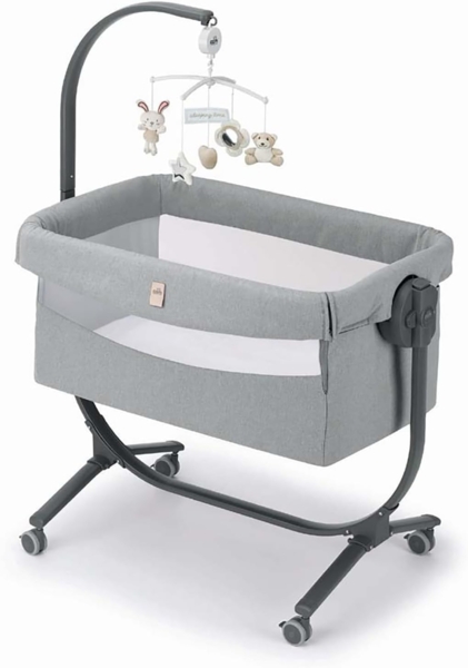 Baby Beistellbett Cullami | Mehr Farben verfügbar | inkl. Wippfunktion | 8-fach höhenverstellbar