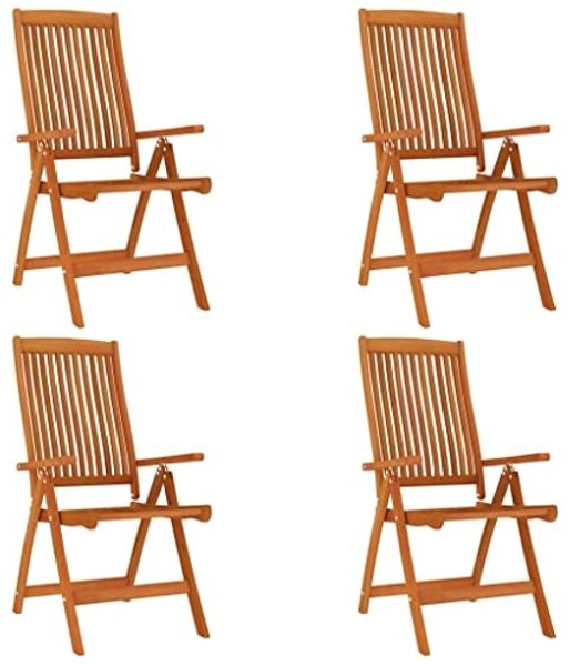 vidaXL Klappbare Gartenstühle 4 Stk. Massivholz Eukalyptus 3087344