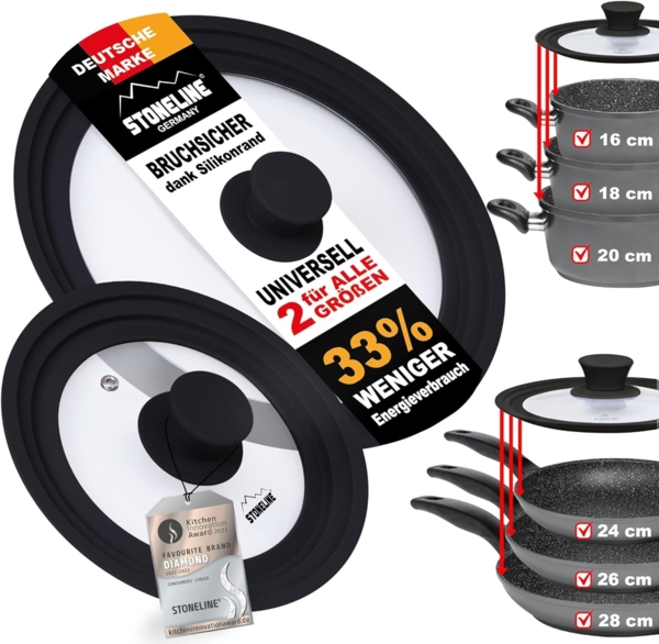 STONELINE Universaldeckel, (2-tlg)