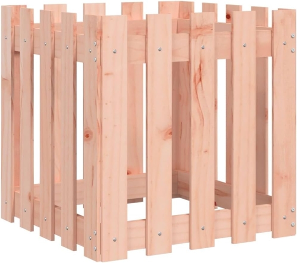 vidaXL Pflanzkübel Lattenzaun-Design 50x50x50 cm Massivholz Douglasie 832455