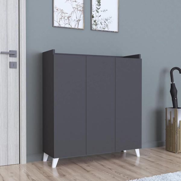 Beistellschrank Sirdal 103,5x90x30 cm Anthrazit [en. casa]