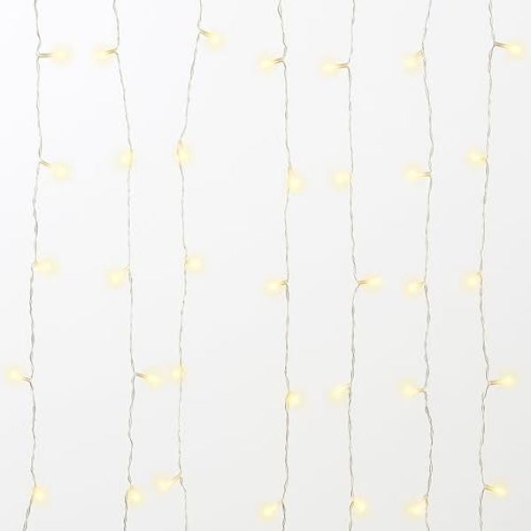 Gartenpirat LED-Lichtervorhang 3x3 m 300 LED warmweiß LED-Beleuchtung Weihnachtsdeko außen mit Timer