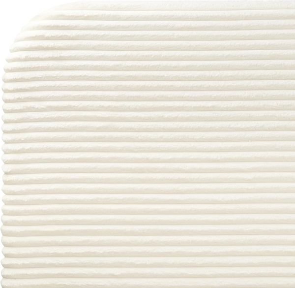 Bett mit Lattenrost Cord FLAYAT 160 x 200 cm Cremeweiß Bild 8
