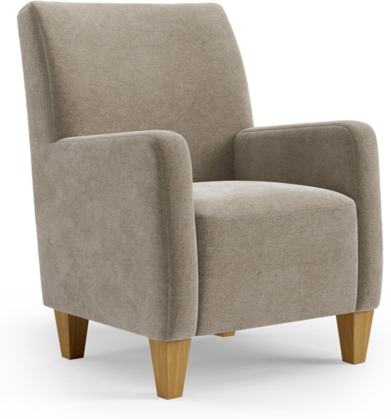 Cavadore Sessel Vida / Polstersessel im trendigen Design / 74 x 93 x 81 / Mikrofaser, Perlbeige