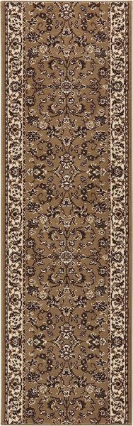 Kurzflor Teppich Läufer Vintage Taupe - 80x300x0,9cm