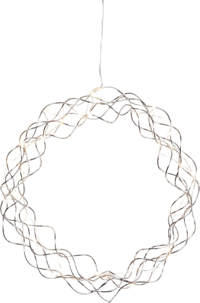 EGLO Christmas 411015 Weihnachtsdekoration KRANZ CURLY LED 30X0,064W Stahl chrom B:6cm Ø30cm