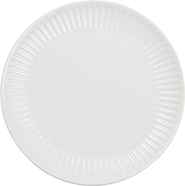 Teller Speiseteller Essteller Mynte 28cm Weiß Landhaus Ib Laursen 2033-11 Rillen