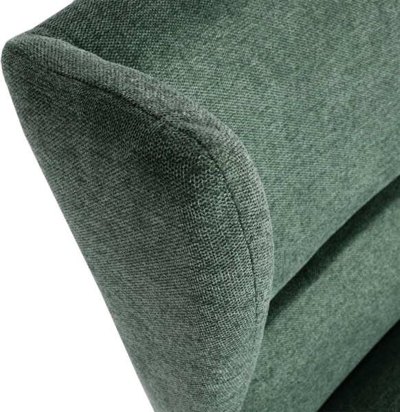 Lounge-Sessel mit Ottomane HWC-L62, Sessel Polstersessel Cocktailsessel Hocker, Stoff/Textil ~ grün Bild 8
