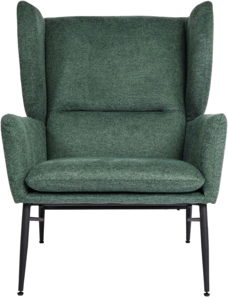 Lounge-Sessel mit Ottomane HWC-L62, Sessel Polstersessel Cocktailsessel Hocker, Stoff/Textil ~ grün Bild 7