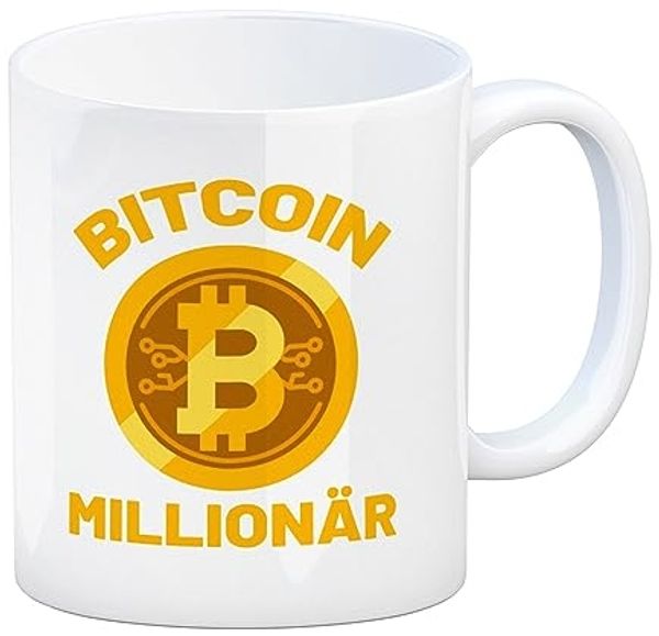 speecheese Tasse Bitcoin Millionär Kaffeebecher mit Kryptowährung