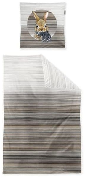 Irisette Flausch Cotton Bettwäsche Zobel 8630-80 Hase Braun 135x200