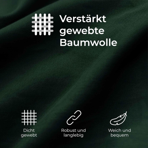 Kissenbezug 40x145 Baumwolle Renforcé (2er-Set) - Grün - Dicht gewebt mit 57 Fäden/cm² - Kissenbezug 40x145 cm - Oeko Tex Zertifiziert - Dreamzie Bild 4